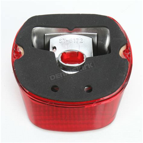 Drag Specialties Red Laydown Taillight Lens W Top Tag Window 2010