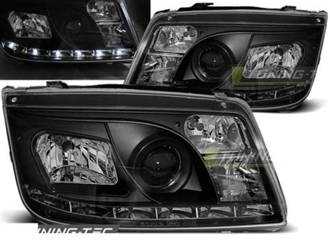 Paire De Feux Phares Vw Bora Daylight Led Noir