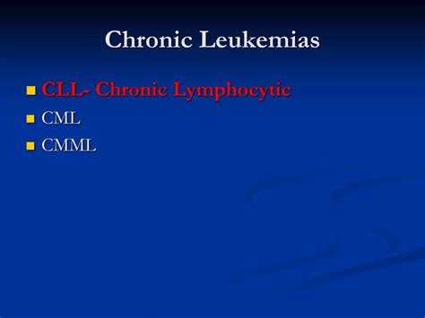 Ppt Chronic Leukemias Powerpoint Presentation Free Download Id 3275642