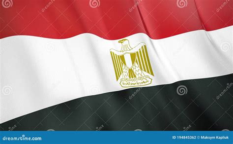 The Flag Of Egypt Waving Silk Flag Of Egypt High Quality Render 3d