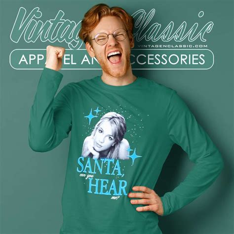 Britney Spears Shirt Santa Can You Hear Me - Vintagenclassic Tee