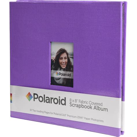 Polaroid Fabric Covered Scrapbook Album (8 x 8", Purple)