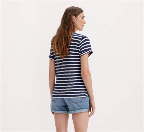 Striped Margot Short Sleeve T Shirt Blue Levis® Ca