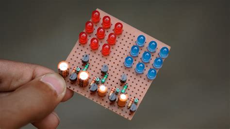 Wow Amazing Led Flashing With Transistor Bc547 Bc557 Youtube