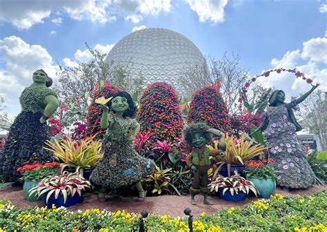 Look At Epcot Flower Garden Festival Encanto And Tiana Topiaries