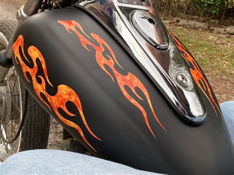 Inferno Motorcycle Flame Decals for Tank Fender Scout Sportster Bobber ...