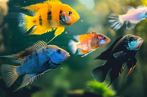 Premium Photo Colorful African Cichlid Fish In Aquarium