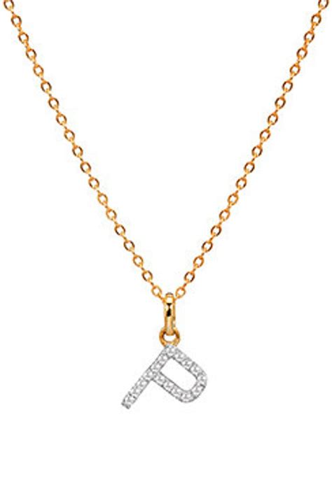 Diamond Letter Necklace 14k Solid Gold Pave Diamond Initial Etsy