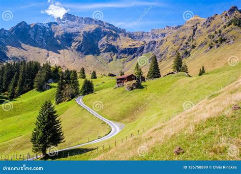 Spectacular Mountain Views Between Murren And Allmendhubel Berner