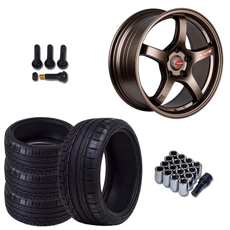 Pack Aro 18 Llantas 18X8 5X114 3 Et35 Rays Matte Bronze Rgw035