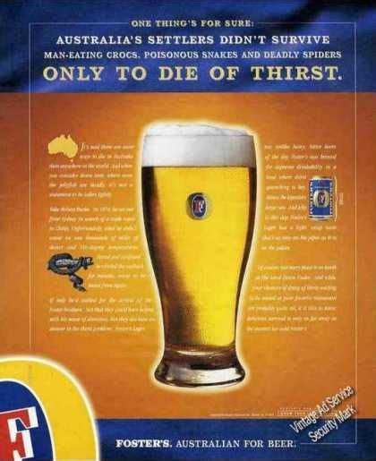 Vintage Alcohol Ads Of The 2000s Fosters Beer Beer Beer Ad