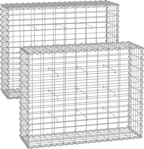 Gabion 100x80x30cm Mur Pierre Paroi Bordure De Jardin Espalier Grillage