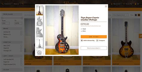 Wunjo Guitars London Ecommerce