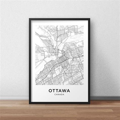 Ottawa Map Print Ottawa Map Download City Map Ottawa Ottawa - Etsy ...