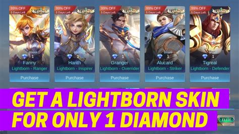 GET A LIGHTBORN SKIN FOR ONLY 1 DIAMOND PROMO DIAMOND EVENT ML 2023