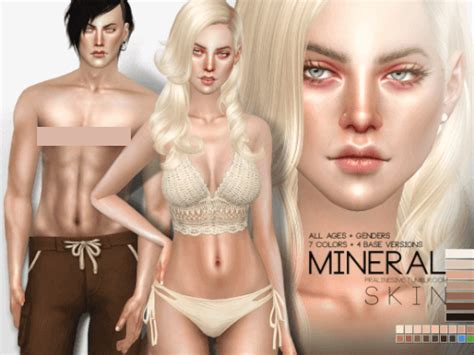 Mineral Realistic Skin For The Sims 4 Spring4sims In 2024 The Sims