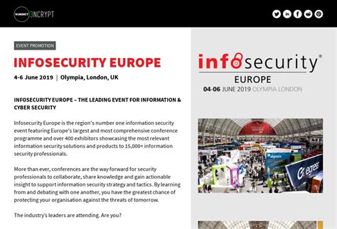 Infosecurity Europe Verdict Encrypt Issue 9 Summer 2019