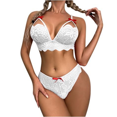 Hfyihgf Sexy Lingerie For Women Floral Lace Babydoll Lingerie Set Two