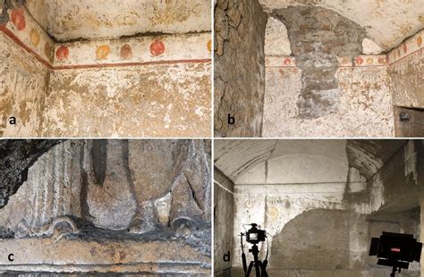 A Fragments Of Greek Burial Chambers And B Ipogeo Dei Melograni