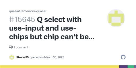 Q Select With Use Input And Use Chips But Chip Can T Be Removable