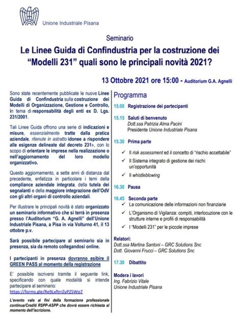 Le Linee Guida Di Confindustria Per La Costruzione Dei Modelli