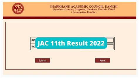 JAC 11th Result 2022 OUT Jharkhand Class 11 Results For Arts