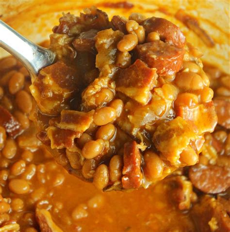 Ultimate Baked Beans with Smoked Sausage - the kind of cook recipe