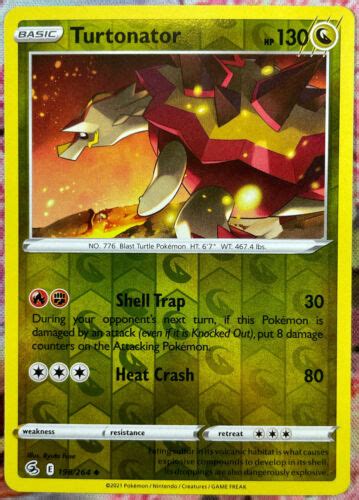 Pokemon TCG Turtonator Reverse Holo 198 264 Fusion Strike EBay