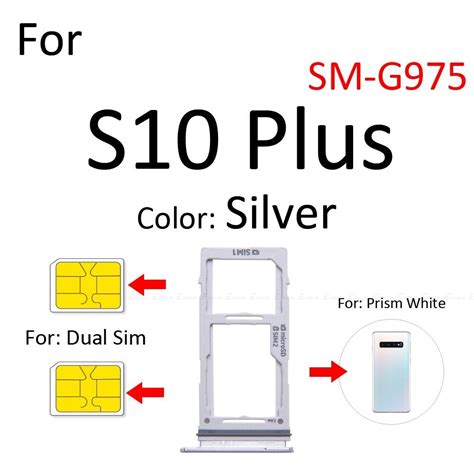 Buy Sim Card Tray Socket Slot Reader Adapter For Samsung Galaxy S10 Plus G975 G973 Micro Sd Card