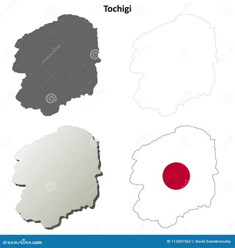 Sistema Del Mapa Del Esquema Del Espacio En Blanco De Tochigi