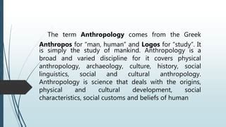 Anthropology Social Science | PPT