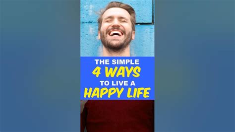 4 Tips To Live Happy Life😀 Shorts Youtube