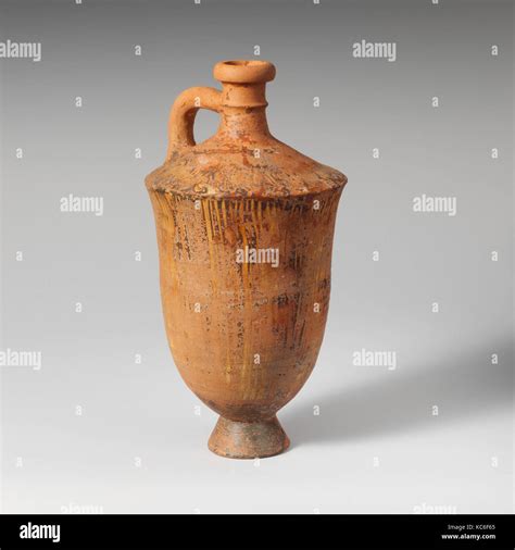 Terracotta Lekythos Oil Flask Late Th Th Century B C Stock Photo