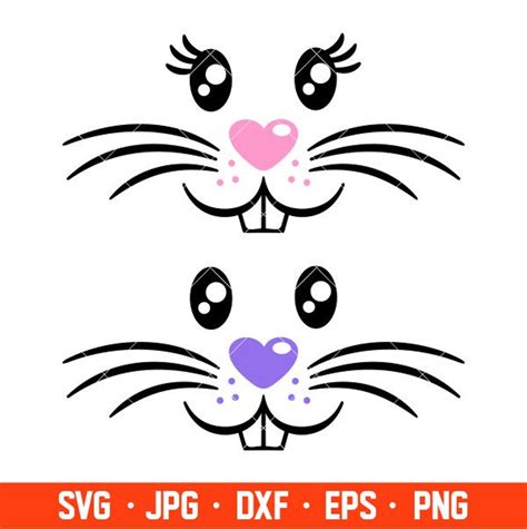 Osterhase Gesichter Svg Frohe Ostern Svg Osterei Svg Frühling Svg