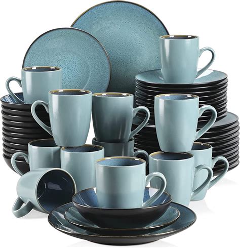 Vancasso Dinnerware Set 48 Piece Stoneware Dinner Plates Service For 4