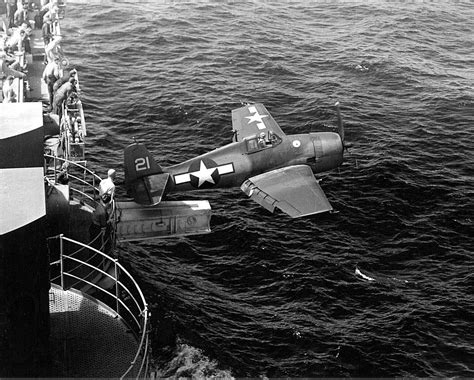 grumman ff  hellcat white  vf   hangar deck catapult uss