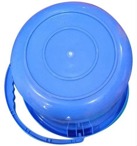 10 L Blue Plastic Water Bucket With Handle Size 14 Inch Height At