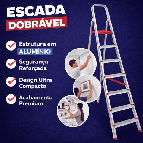 Qual A Melhor Escada De Alumínio Mor Ou Botafogo - Escada de Alumínio 7 Degraus Botafogo - Leve, Resistente e Segura para ...