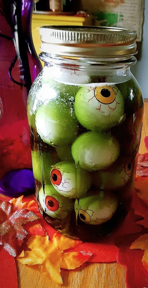 🕸 Pickled eyeballs 🕸 Halloween specimen jars