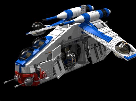 501st Shadow Legion Republic Gunship Mod Of Set 75021 With Closing