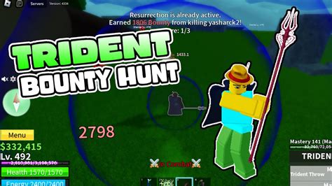 Trident Bounty Hunt 1st Sea Only Blox Fruits Youtube