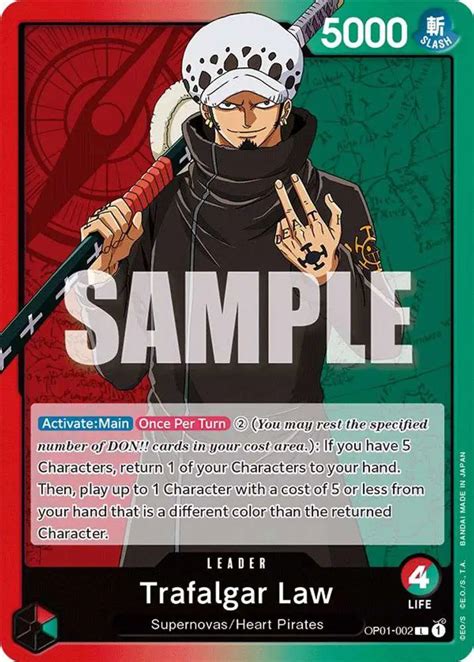 One Piece Trading Card Game Romance Dawn Single Card Leader Trafalgar