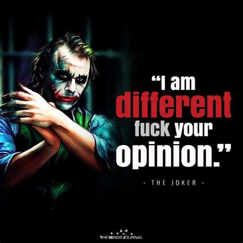 I Am Different Fuck Your Opinion The Joker Artofit