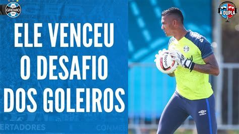 Grêmio Desafio dos goleiros chama a atenção no CT Adriel x Grando