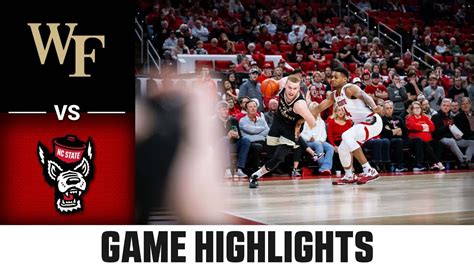 Wake Forest Vs Nc State Game Highlights Acc Mens Basketball