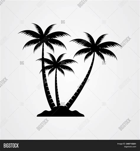 Palm Tree Silhouette Vector And Photo Free Trial Bigstock