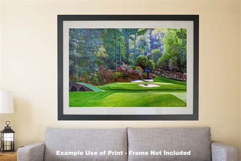 Augusta National Golf Club Hole 12 Golden Bell Oil Painting PGA Golf