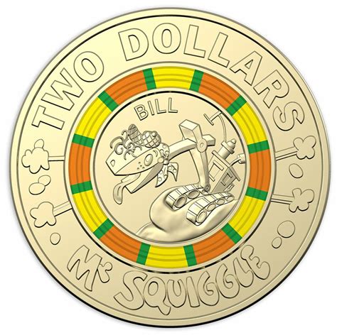 2019 $2 Coin - 60th Anniversary of Mr Squiggle and Friends - Bill ...