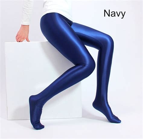 Satin Shiny Lycra Glossy Opaque Pantyhose Shiny Wet Look Etsy