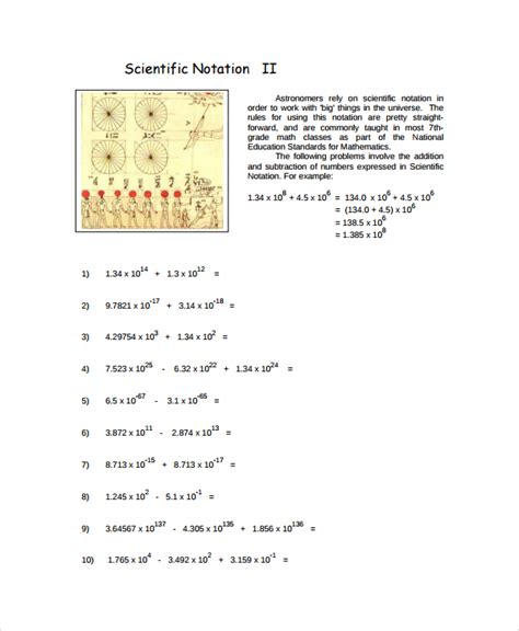 Free 9 Sample Scientific Notation Worksheet Templates In Ms Word Pdf